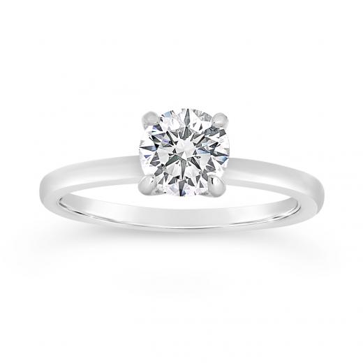 Glacier Fire 14K White Gold Solitaire Plus Ring