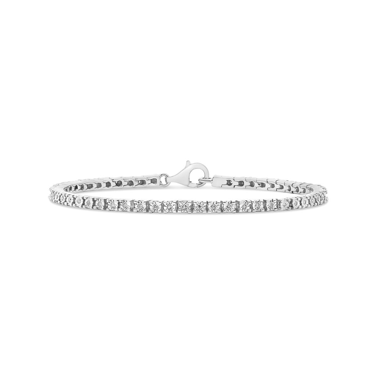 Sterling Silver Diamond Bracelet