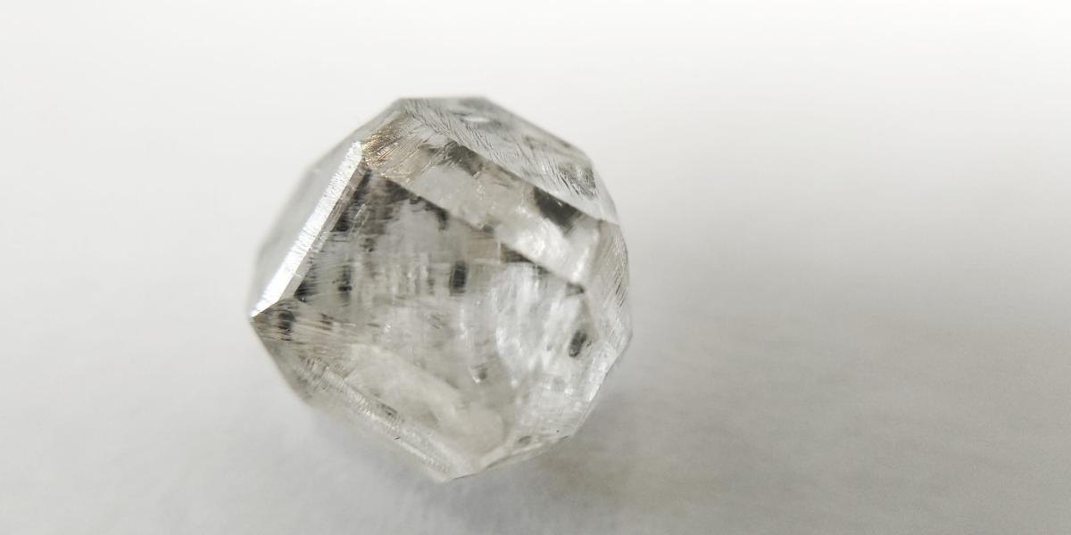 Photo of a lab grown diamond before cut